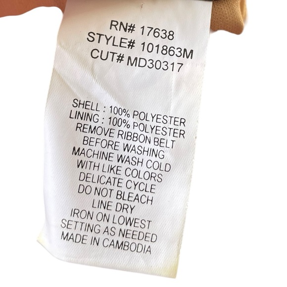 Miss Dorby Vintage 90s Yellow Romantic Ethereal Rose Floral Layered Crepe Dress - Picture 6 of 6